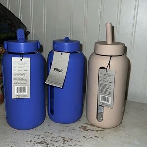 Lot 3 NWT Blink day water bottles cream & purple 27 oz